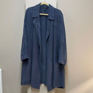 Eileen Fisher Women's Blue Trench Coat